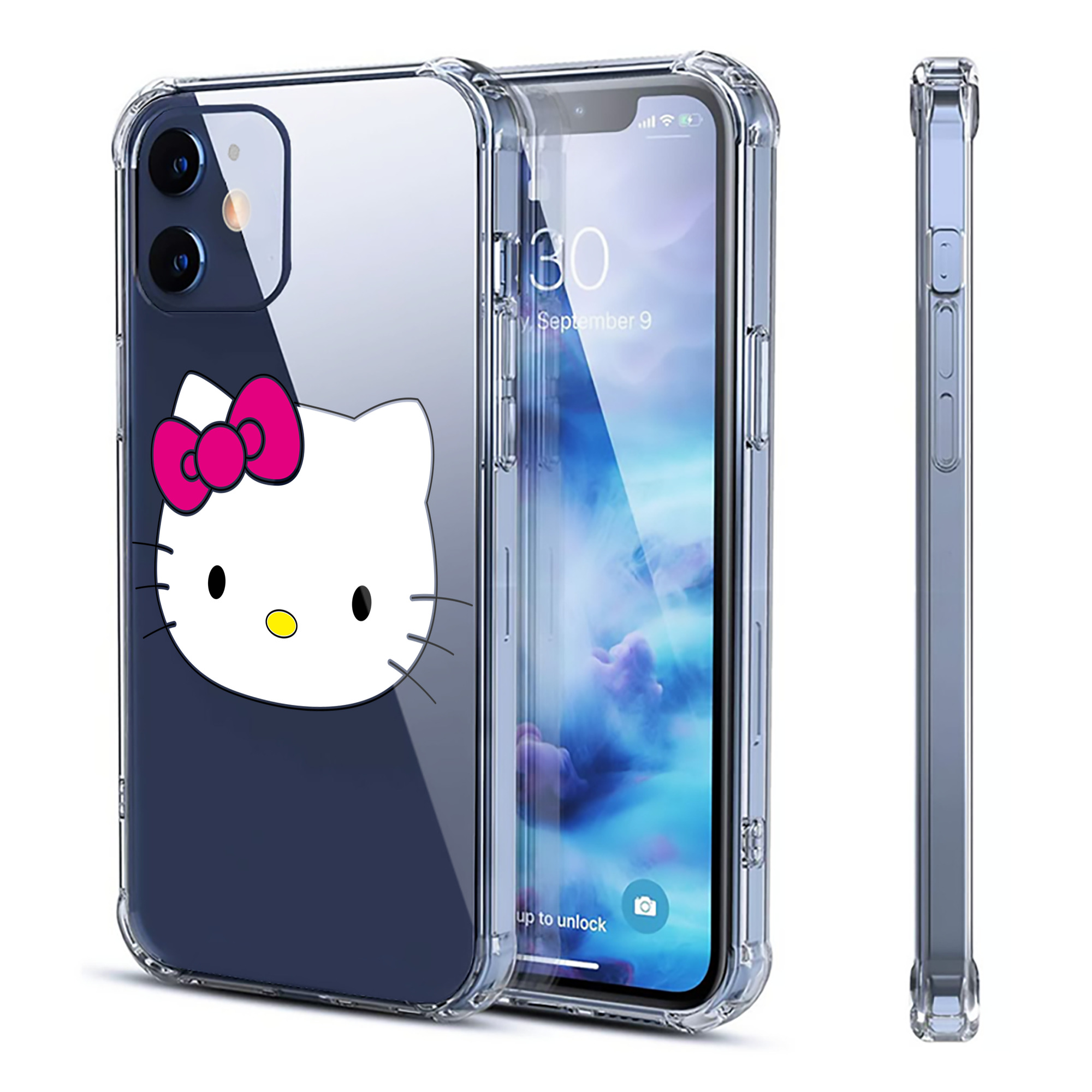 （画像用） Hello Kitty ハローキティ 【iPhone 12シリーズ対応】透明スマホケース（クリアソフトケース）